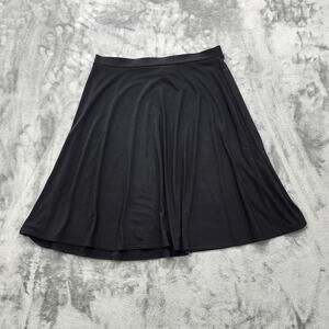 George Skirt‎ Womens L Black Pull On A-Line Stretch PReppy Casual Office Comfort
